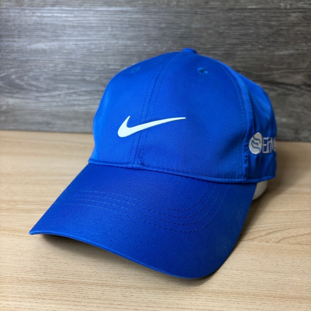 Nike Hat Cap Strap Back Blue Erimed Dri Fit Lightweight Gym Adjustable